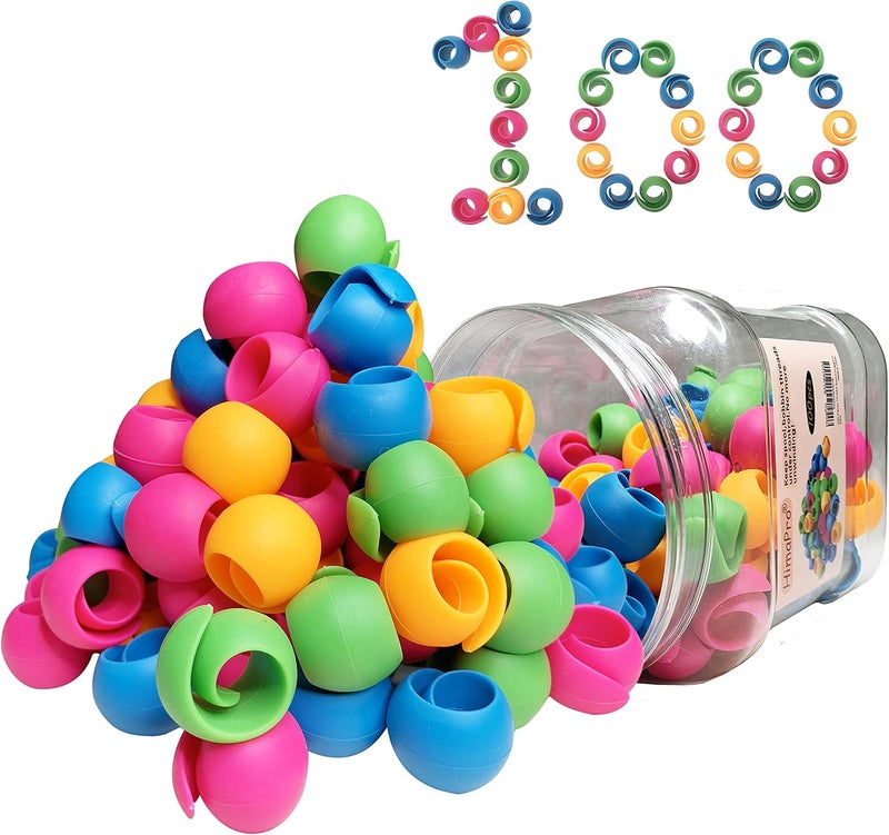 HimaPro Silicone Thread Spool Huggers - Prevent Thread Tails from Unwinding - No More Loose Ends -(100 PCs in a Bucket) - Image 1